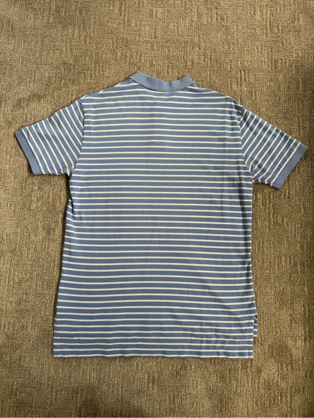 Ralph Lauren Men’s Polo Shirt - Light Blue & White Striped - Picture 4 of 4